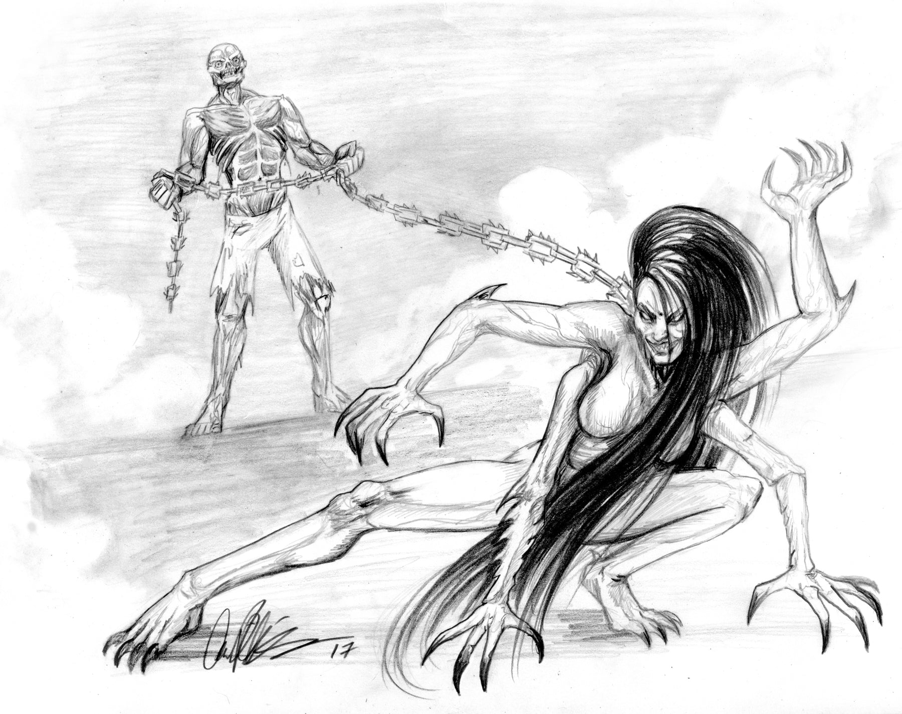 LEAGUE OF ELDER Concept ILLUSTRATION "Berserkiside Killanjo" - Inlumined Arts LLC