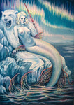Zirconia #10 in Vintage Mermaids  Series - Arctic Mermaid print