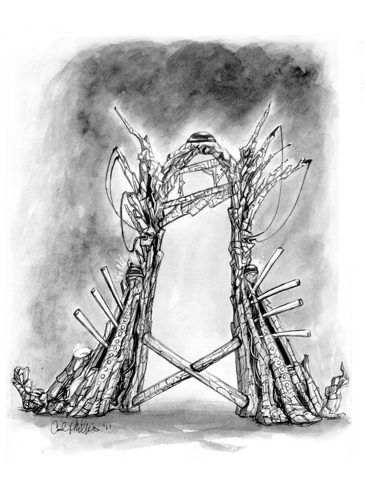 The Machine Sketch LEAGUE OF ELDER  ILLUSTRATION - Inlumined Arts LLC