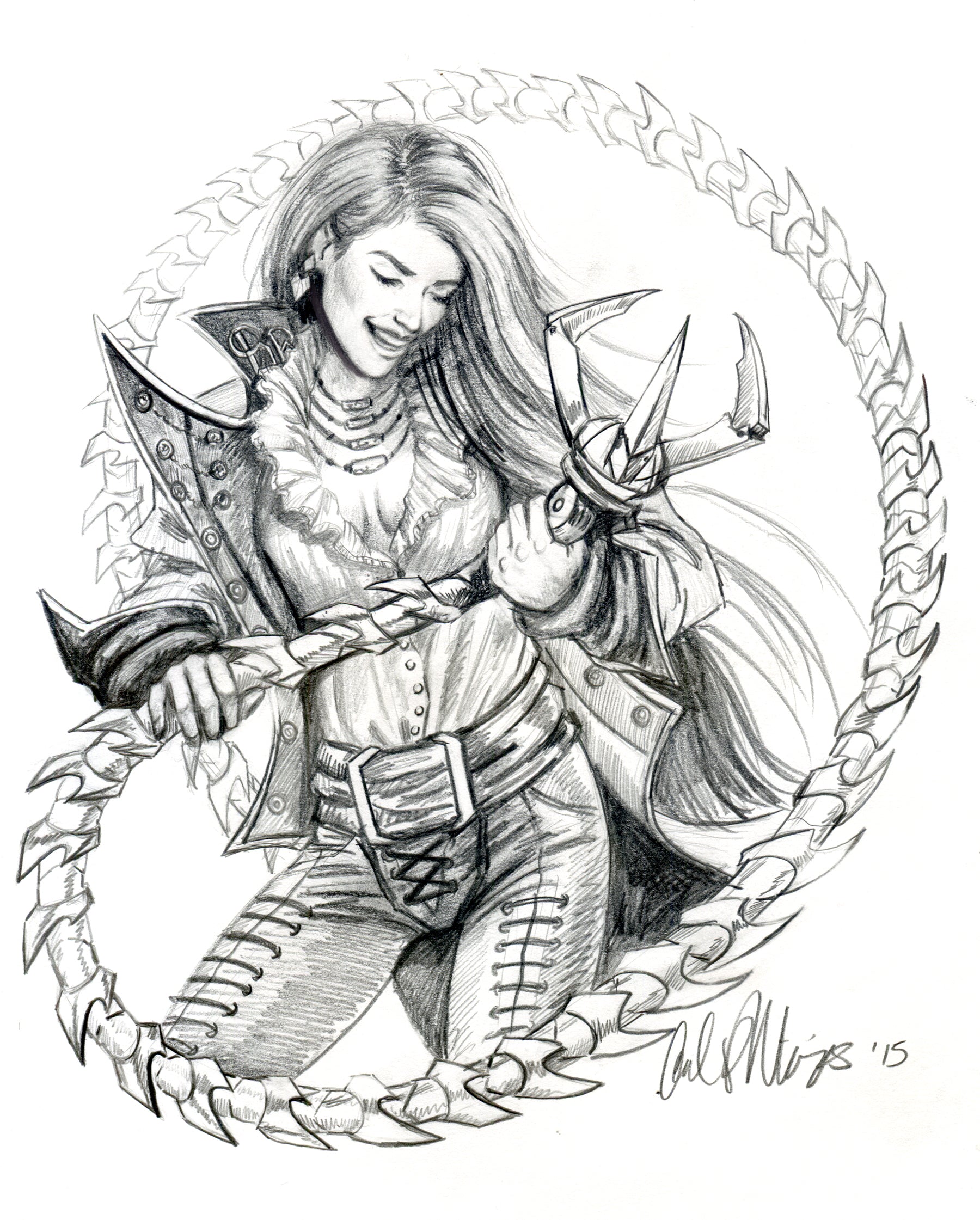 LEAGUE OF ELDER ILLUSTRATION "Stenibelle and her Vunkula" - Inlumined Arts LLC
