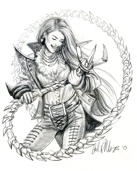 LEAGUE OF ELDER ILLUSTRATION "Stenibelle and her Vunkula" - Inlumined Arts LLC