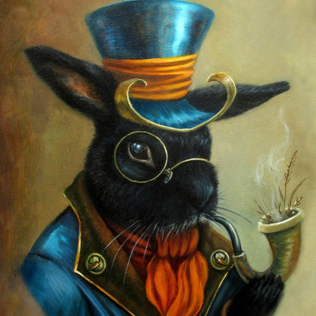 "Shurbun Lockely" Fantasy Bunny Rabbit Art Print