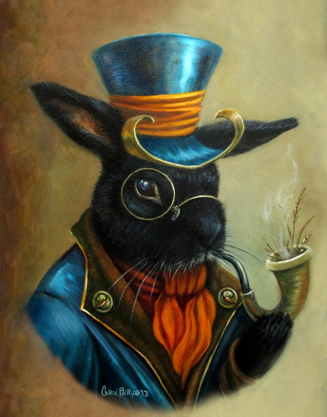 "Shurbun Lockely" Fantasy Bunny Rabbit Art Print