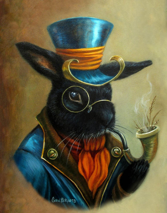 "Shurbun Lockely" Fantasy Bunny Rabbit Art Print