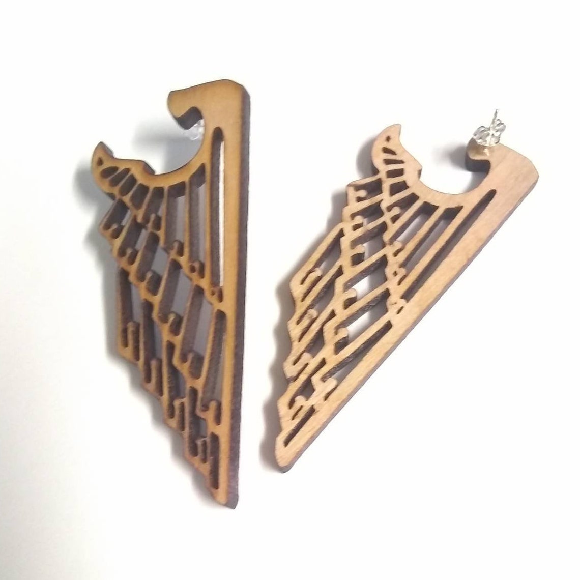 Art Deco Wing Avant Garde Angel Earrings - Inlumined Arts LLC