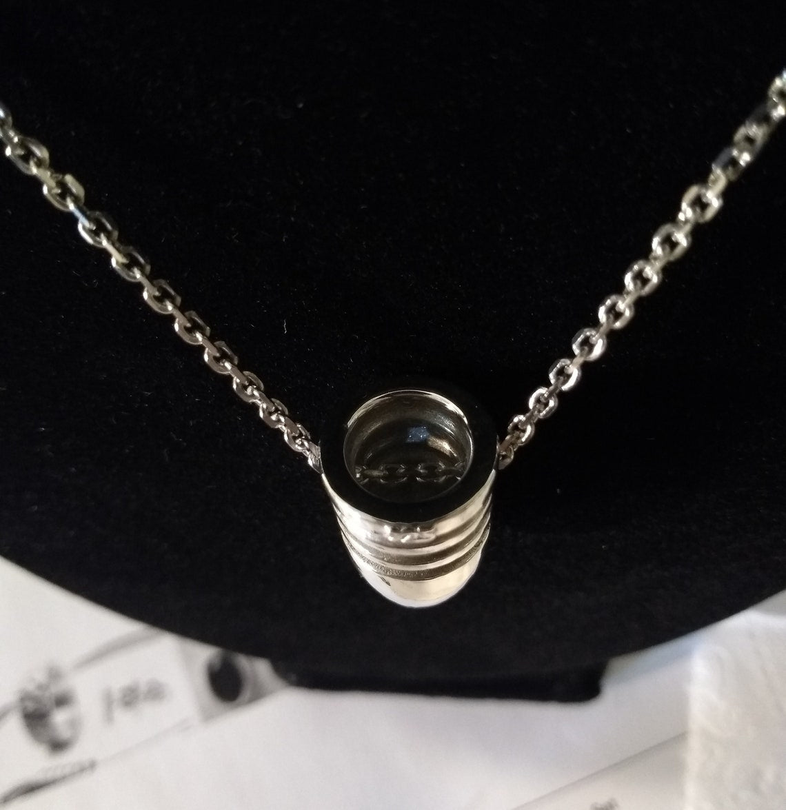 Sterling Silver Civil War Bullet Necklace