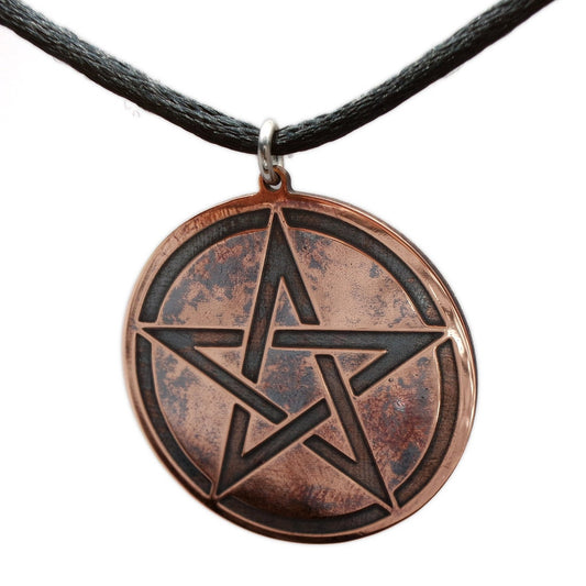 Copper Pentacle pendant, medalion personalized pagan gift
