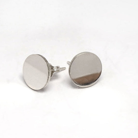 Sterling Silver Square MINIMALIST concave Stud Earrings