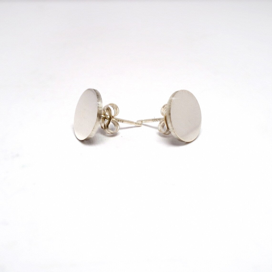 Sterling Silver Square MINIMALIST concave Stud Earrings