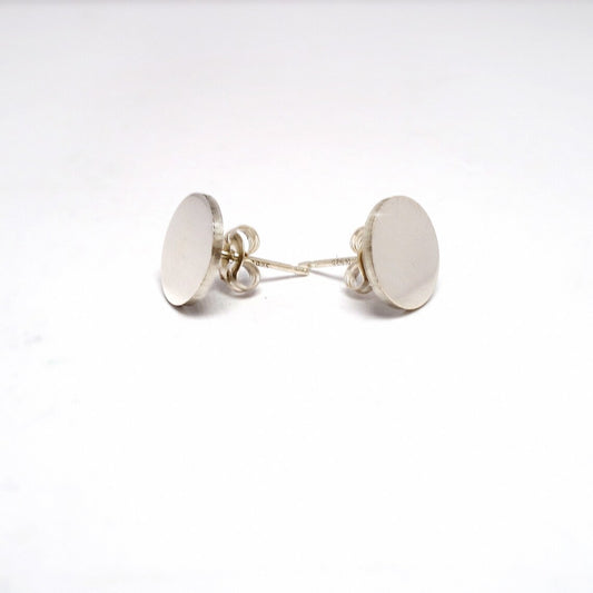 Sterling Silver Square MINIMALIST concave Stud Earrings
