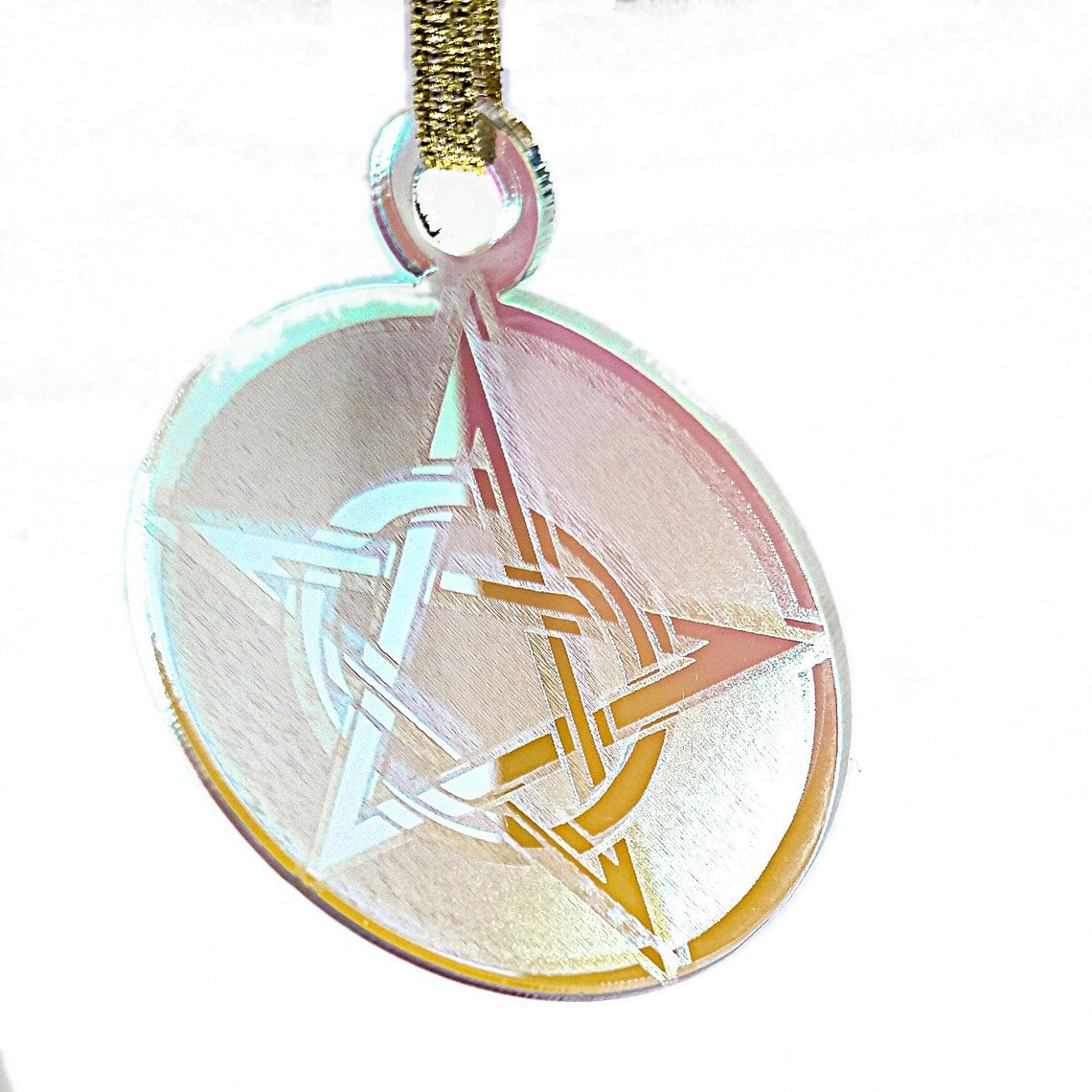 Pentacle Pentagram Star Holiday Yule Christmas ornament