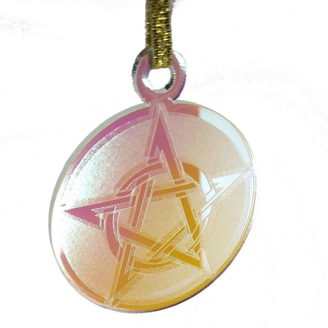 Pentacle Pentagram Star Holiday Yule Christmas ornament