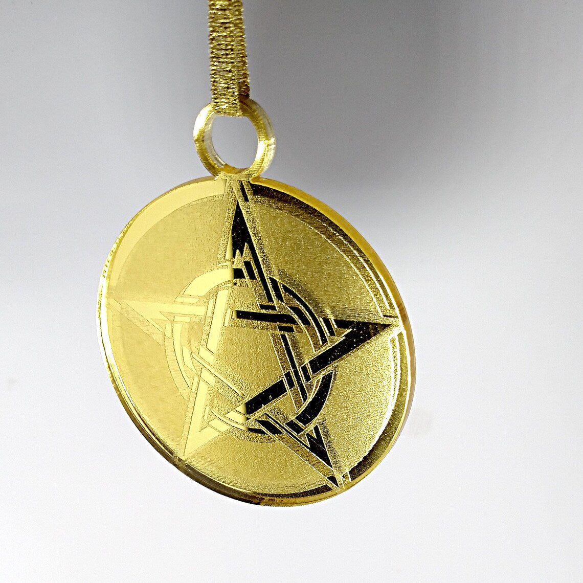Pentacle Pentagram Star Holiday Yule Christmas ornament