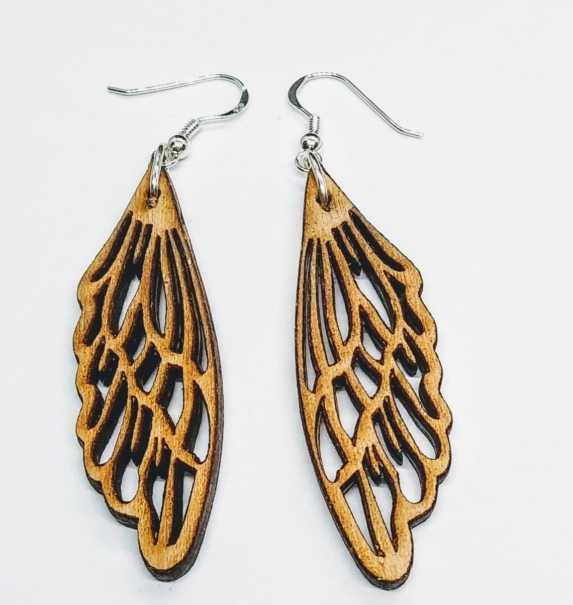 Beautiful Bohemian Sterling Silver Fairy Dragonfly Wing Earrings - Inlumined Arts LLC