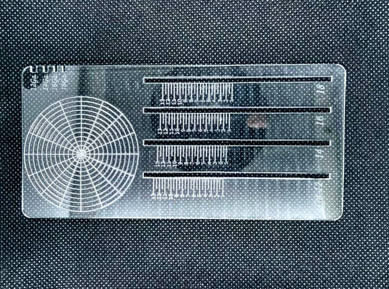 Jewelers ring gauge, ring ruler, ring blank, circle divider, jewelry tool - Inlumined Arts LLC