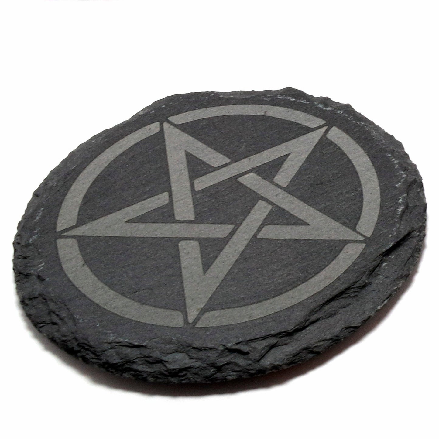Set of 4 Slate Pentagram Coasters