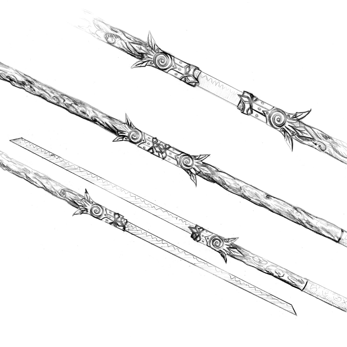 Sirion's Staff - Sirion's Journal Interior Published Illustration Shadow Over Shandahar - Inlumined Arts LLC