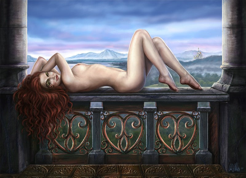 "Lady Sygillis on the Balcony" Limited Edition Print