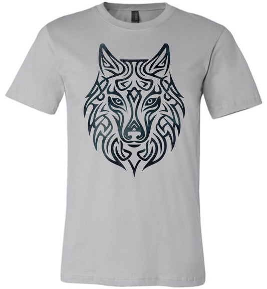 Viking Norse Knotwork Grey Wolf Graphic T-Shirt ( s - 4xl)