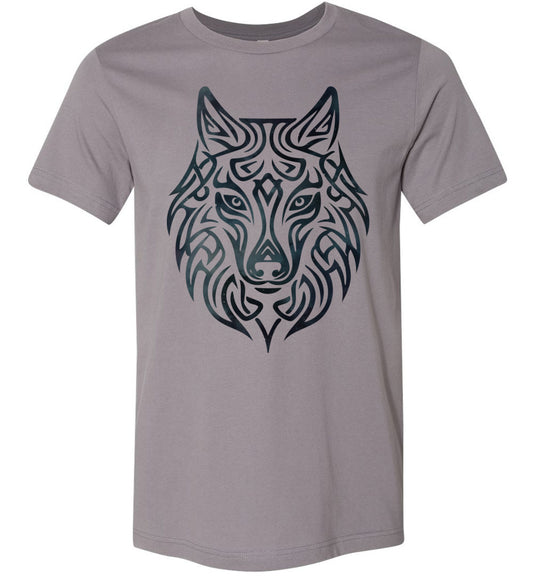 Viking Norse Knotwork Grey Wolf Graphic T-Shirt ( s - 4xl)