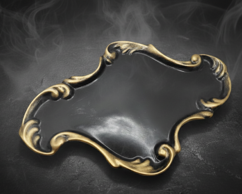 black gold trinket tray
