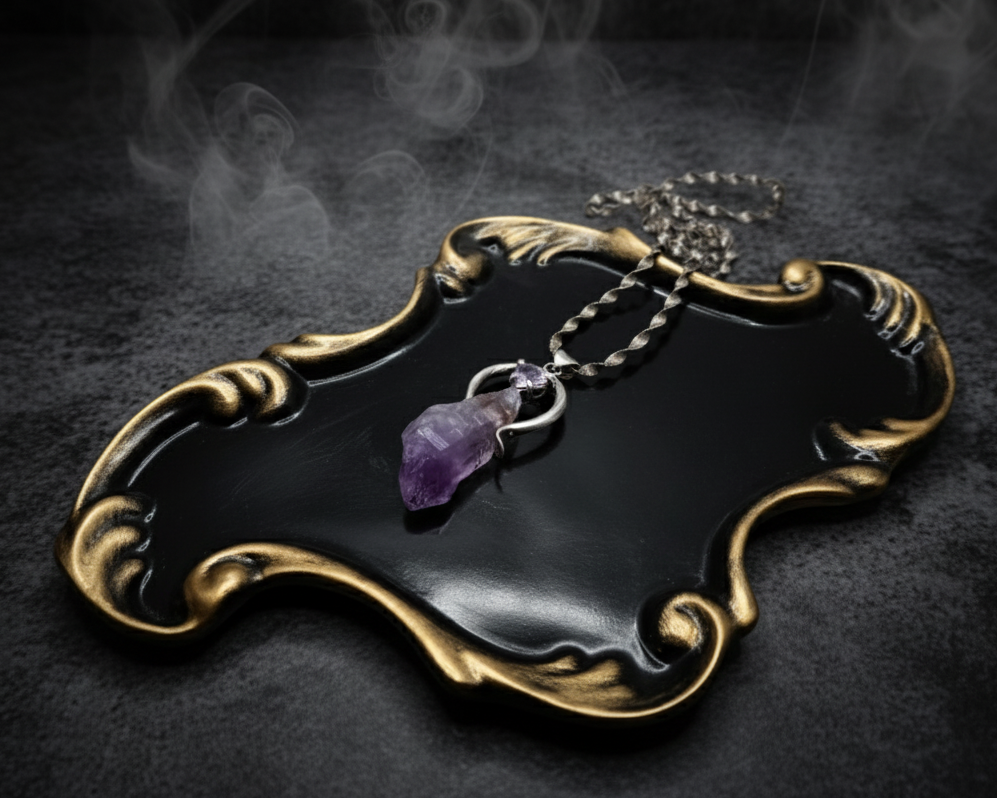eco resin ornate  trinkey jewelry tray gothic