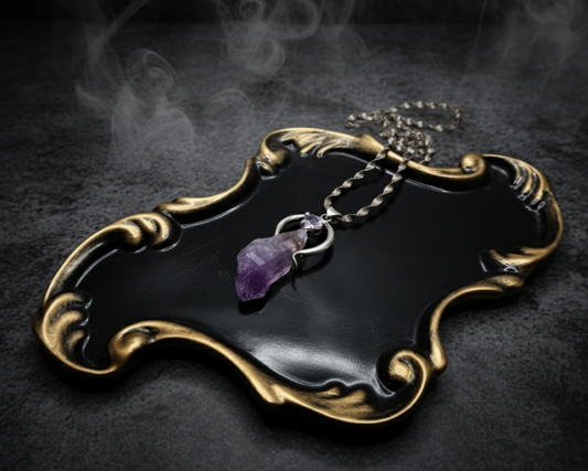 eco resin ornate  trinkey jewelry tray gothic
