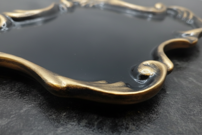 gothic eco resin jewelry tray, close up photo