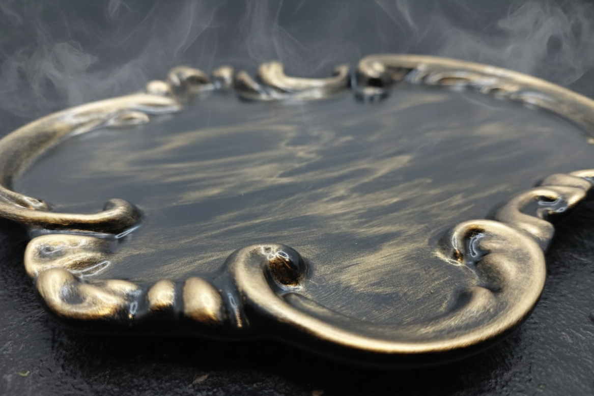 Antique Gold Trinket Tray – Baroque Resin Jewelry Trinket Dish