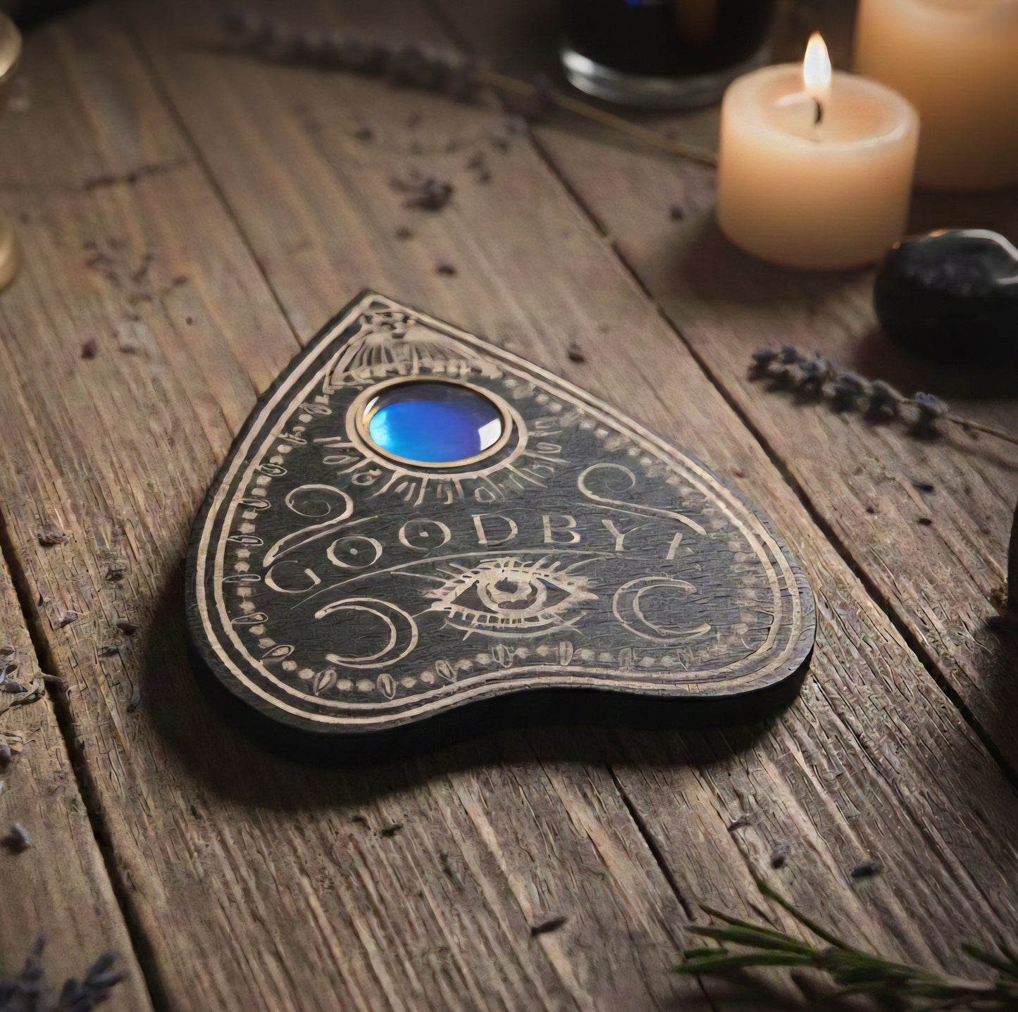 Handmade Black  Ouija Planchette coaster set