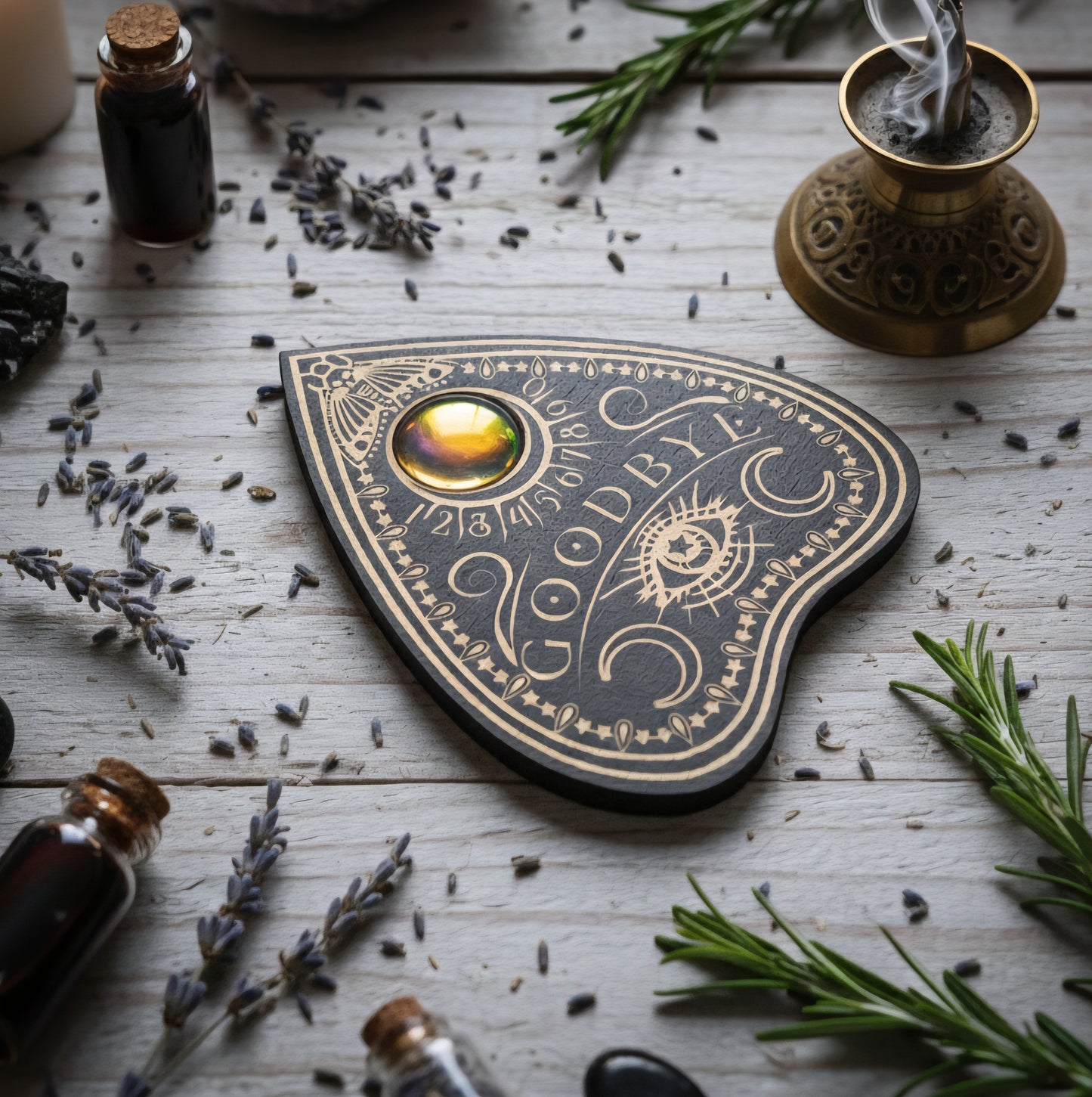 Handmade Black  Ouija Planchette coaster set