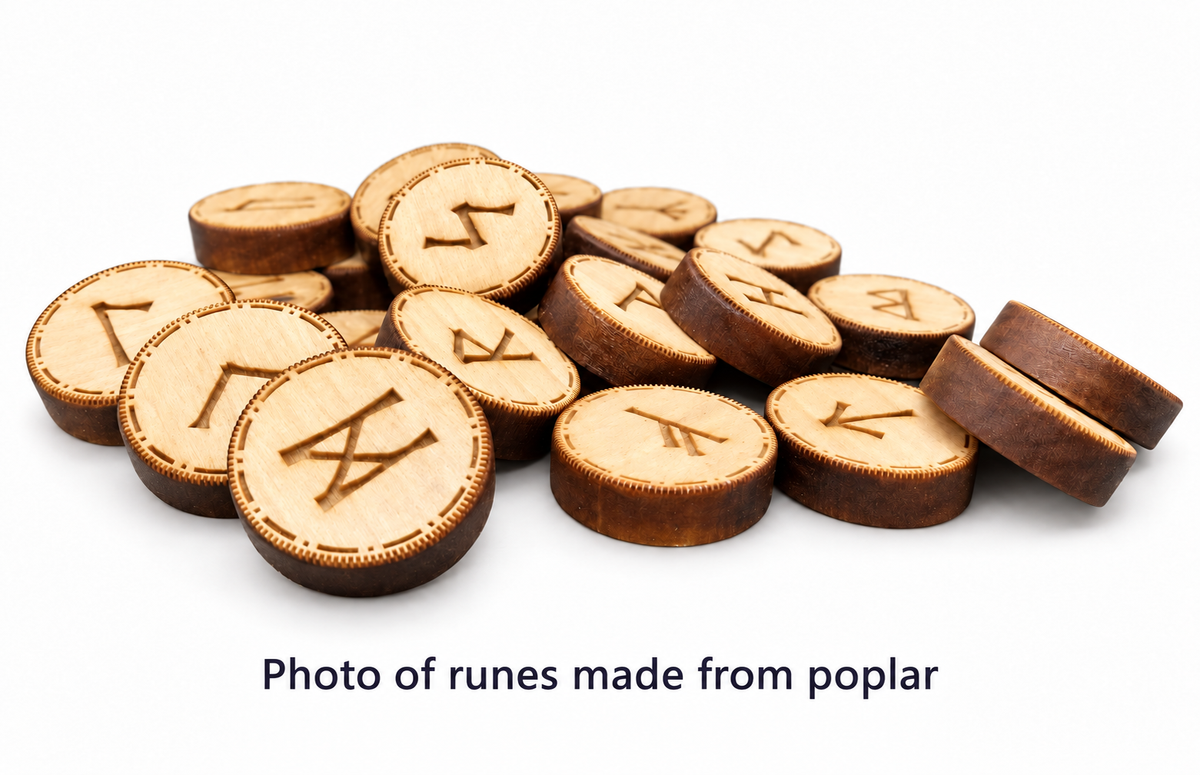 Round coin style  Elder Futhark Viking Pocket rune set