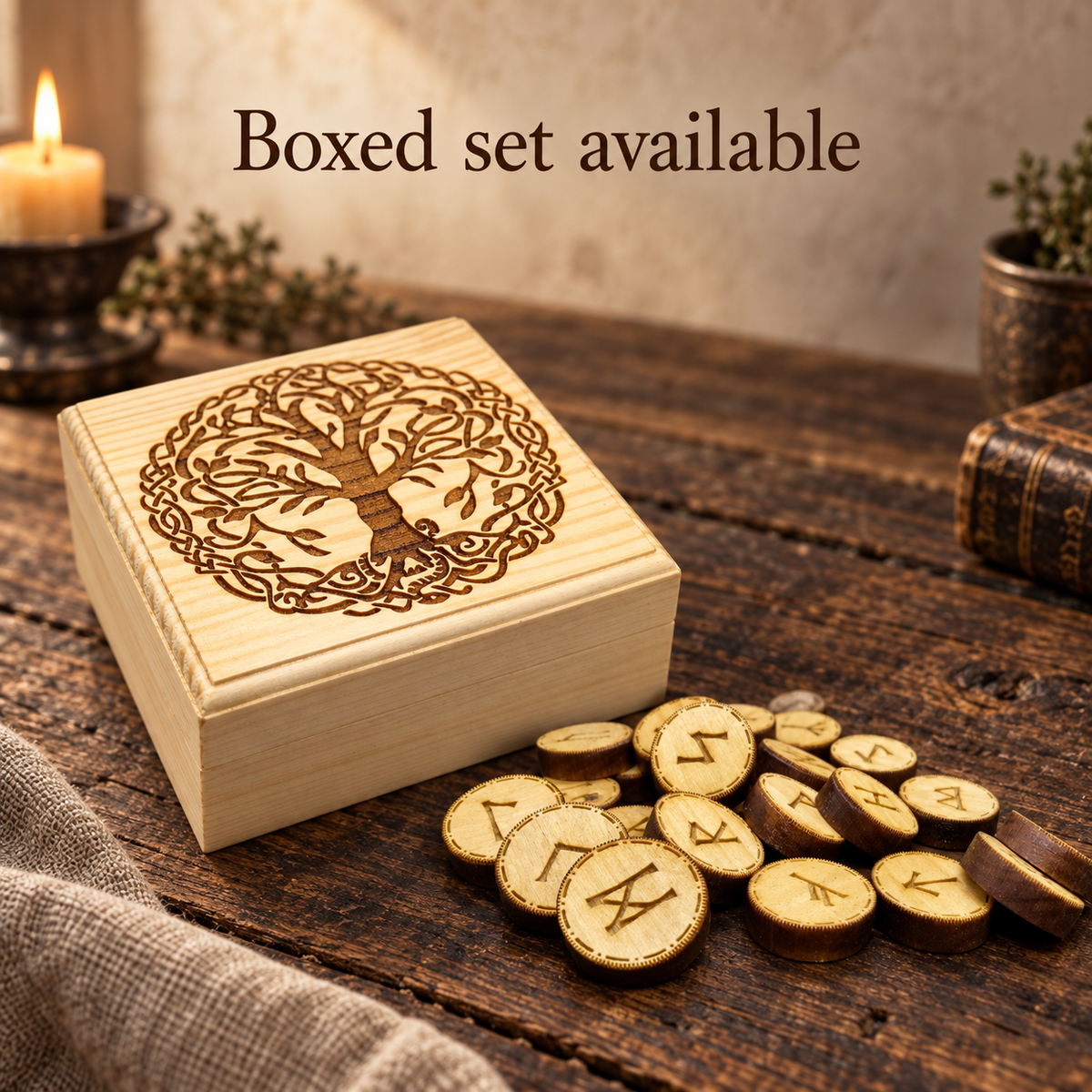 Round coin style  Elder Futhark Viking Pocket rune set