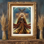 Norse Goddess Freya & Cats Art Print  Multipule Sizes