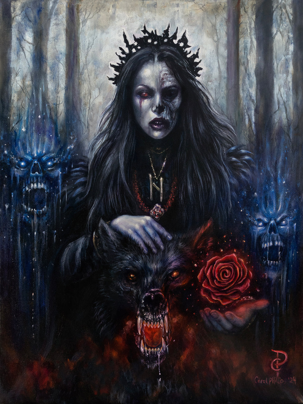 Norse Goddess Hel Fantasy Art Print Multiple Sizes – Inlumined Arts LLC