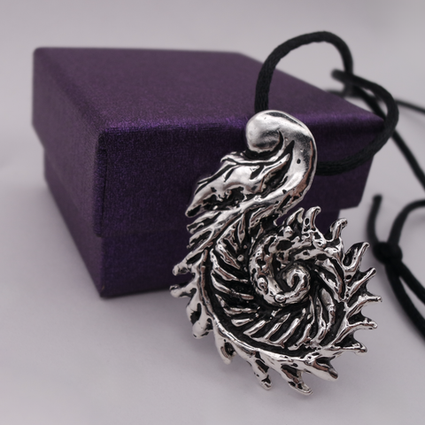 Sterling Silver Fern Pendant sculptural Art Necklace