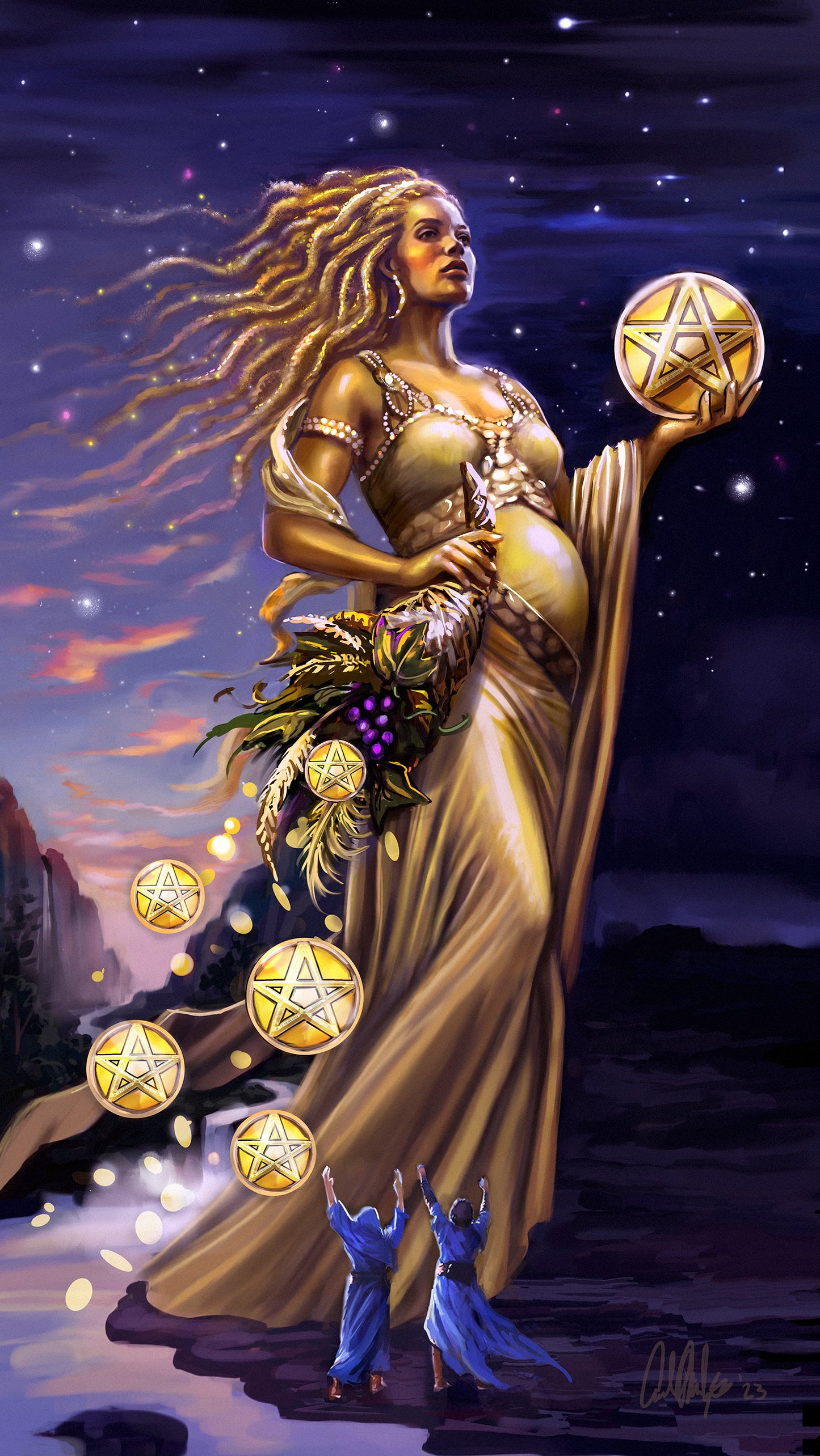 Six of Coins - Abundantia - Fantasy Tarot Art Print
