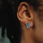 Sterling Silver Gale Leaf Earrings