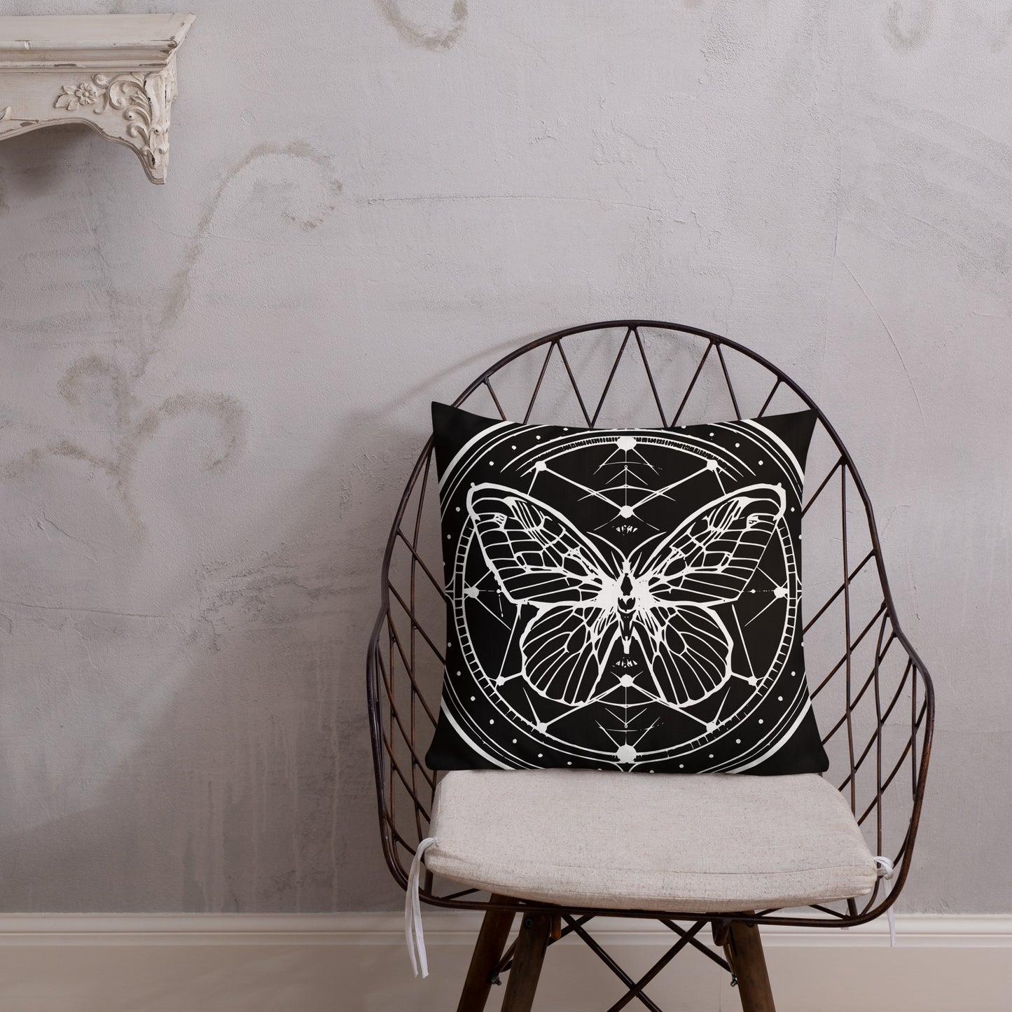 Enchanted Nocturne Moth Gothic decor Premium Pillow