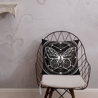 Enchanted Nocturne Moth Gothic decor Premium Pillow