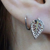 Sterling Silver Gale Leaf Earrings