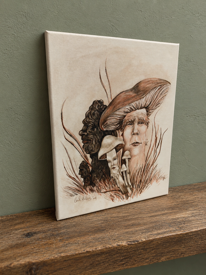 The Mushroom People Canvas Print, 11x14  wall art print