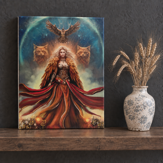 Freya Norse Goddess Canvas Print, 9x12 wall art