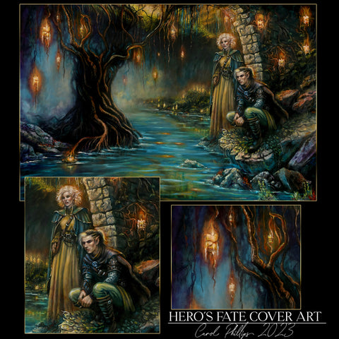 Hero's Fate  Original Fantasy Art  Elven Oil Painting
