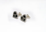 Celtic Knot Heart Design Earrings, Small Sterling Silver 925