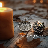 Handmade Sterling Silver Evil Pumpkin Stud Earrings