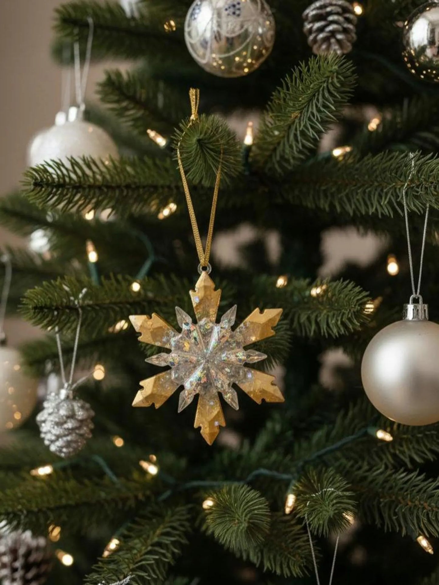 Mystery Resin Handmade Christmas  Snowflake Ornaments – Single or Set of 3