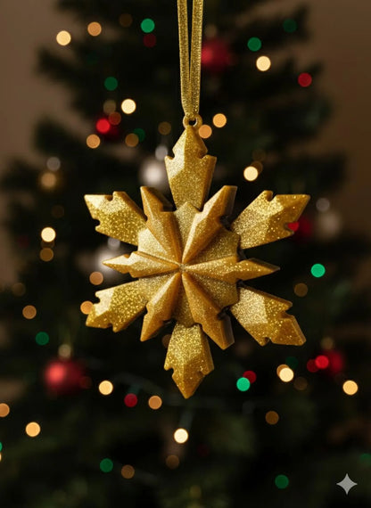 Mystery Resin Handmade Christmas  Snowflake Ornaments – Single or Set of 3