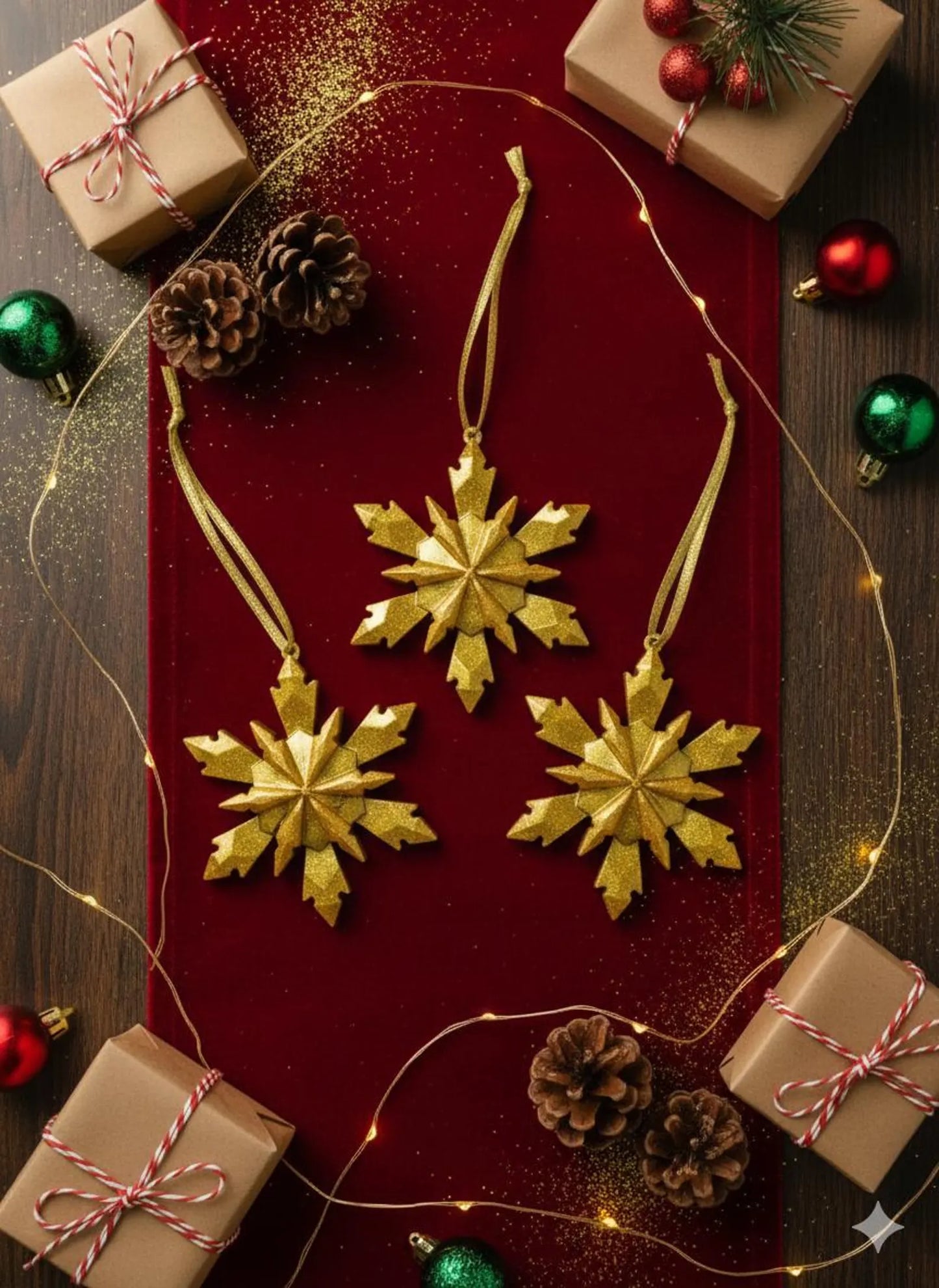 Mystery Resin Handmade Christmas  Snowflake Ornaments – Single or Set of 3