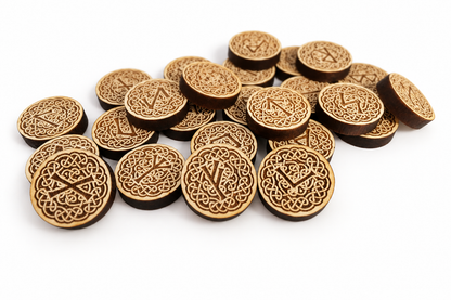 Norse Knot work Viking Rune Set, Elder Futhark Runes, Pocket Set